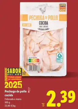 Lidl Pechuga de pollo cocida oferta