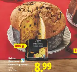 Lidl DELUXE Panettone chocolate y naranja oferta