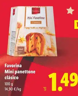 Lidl FAVORINA Mini panettone clásico oferta