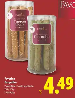 Lidl FAVORINA Barquillos oferta