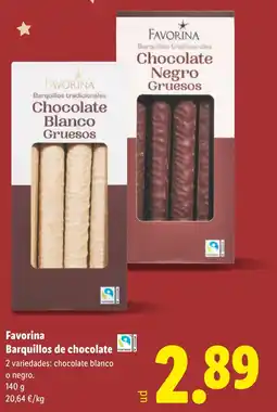 Lidl FAVORINA Barquillos de chocolate oferta