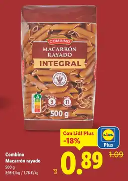 Lidl COMBINO Macarrón rayado oferta