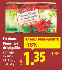 Lidl FRESHONA Pimientos del piquillo con ajo oferta