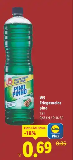 Lidl W5 Friegasuelos pino oferta