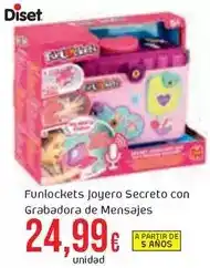 FROIZ Diset - funlockets joyero secreto con grabadora de mensajes oferta