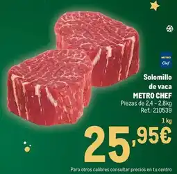 Makro Chef select - solomillo de vaca oferta