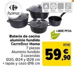 Carrefour Carrefour home - bateria de cocina aluminio fundido oferta
