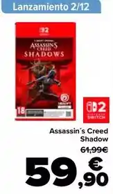 Carrefour Nintendo switch - assassin's creed shadow oferta