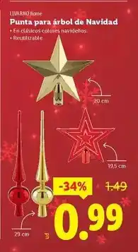 Ocine Liverny - punta para arbol de navidad oferta