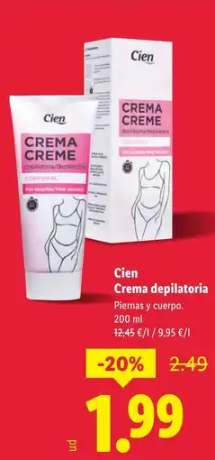 Lidl CIEN Crema depilatoria oferta