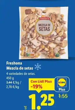 Lidl FRSHONA Mezcla de setas oferta