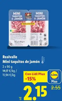 Lidl REALVALLE Mini taquitos de jamón oferta