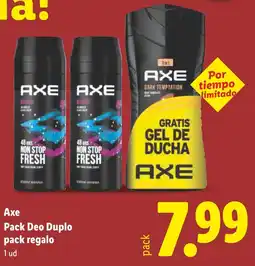 Lidl AXE Pack Deo Duplo pack regalo oferta