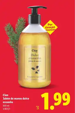 Lidl CIEN Jabon de manos dulce ensueno oferta