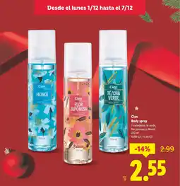 Lidl CIEN Body spray oferta