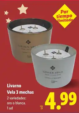 Lidl Livarno Vela 3 mechas oferta