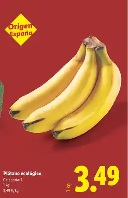 Lidl Plátano ecológico oferta