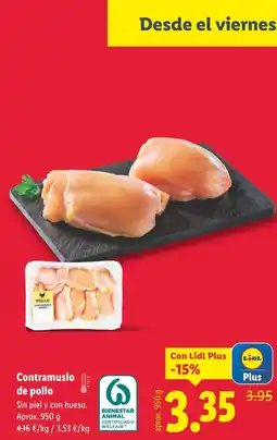 Lidl Contramuslo de pollo oferta