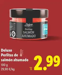 Lidl DELUXE Perlitas de salmón ahumado oferta