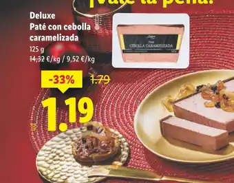 Lidl DELUXE Paté con cebolla caramelizada oferta