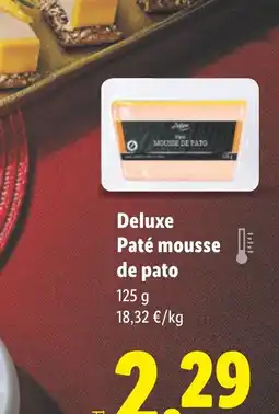 Lidl DELUXE Paté mousse de pato oferta