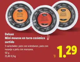 Lidl DELUXE Mini mousse en tarro cerámico surtido oferta