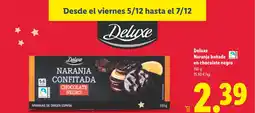 Lidl DELUXE Naranja bañada en chocolate negro oferta
