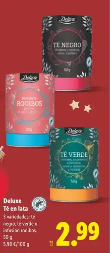 Lidl DELUXE Té en lata oferta