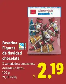 Lidl FAVORINA Figuras de Navidad chocolate oferta