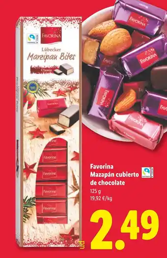 Lidl FAVORINA Mazapán cubierto de chocolate oferta