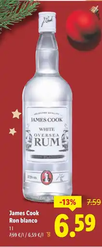 Lidl JAMES COOK Ron blanco oferta