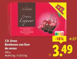 Lidl J.D.GROSS Bombones con licor de cereza oferta