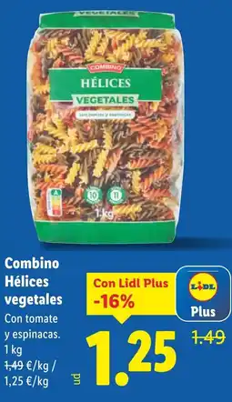 Lidl COMBINO Hélices vegetales oferta