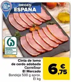 Carrefour Market Carrefour - cinta de lomo de cerdo adobada el mercado oferta