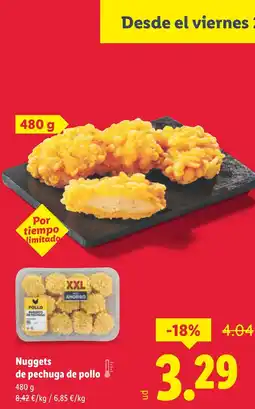 Lidl Nuggets de pechuga de pollo oferta