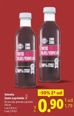 Lidl SOLEVITA Zumo exprimido oferta