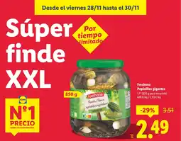 Lidl FRESHONA Pepinillos gigantes oferta