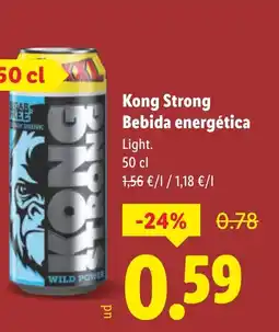 Lidl KONG STRONG Bebida energética Light oferta