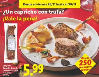 Lidl Campofrío Solomillo de cerdo con boletus y trufa oferta