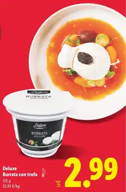Lidl DELUXE Burrata con trufa oferta