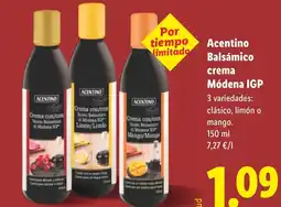 Lidl ACENTINO Balsámico crema Módena IGP oferta
