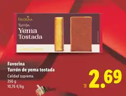 Lidl FAVORINA Turrón de yema tostada oferta