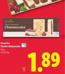 Lidl FAVORINA Turrón chocolate oferta