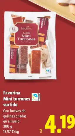 Lidl FAVORINA Mini turrones surtido oferta
