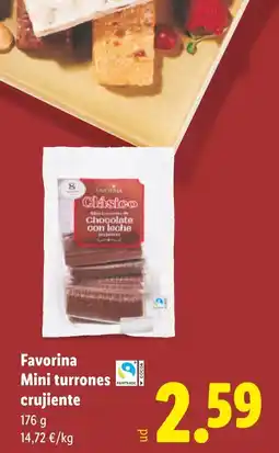 Lidl FAVORINA Mini turrones crujiente oferta