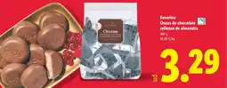 Lidl FAVORINA Onzas de chocolate rellenas de almendra oferta