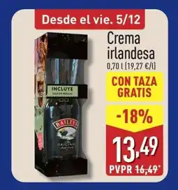 ALDI Crema irlandesa oferta