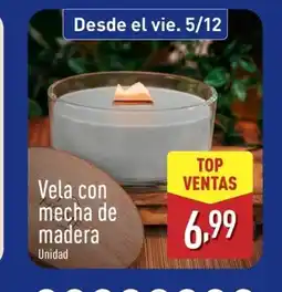 ALDI Vela con mecha de madera oferta