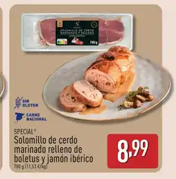 ALDI SPECIAL Solomillo de cerdo marinado relleno de boletus y jamón ibérico oferta