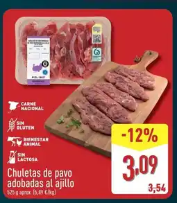 ALDI Chuletas de pavo adobadas al ajillo oferta
